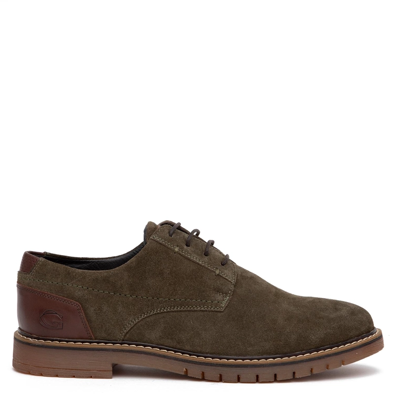 ZAPATO DE CUERO HOMBRE GUANTE OLIVO ALBANY 0036104 - 1