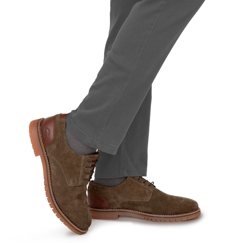 ZAPATO DE CUERO HOMBRE GUANTE OLIVO ALBANY 0036104 - 2