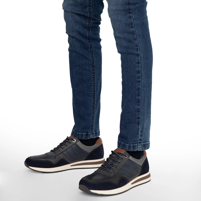 ZAPATILLA DE CUERO HOMBRE GUANTE MARINO PEKIN - 2