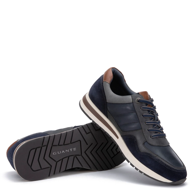 ZAPATILLA DE CUERO HOMBRE GUANTE MARINO PEKIN - 4