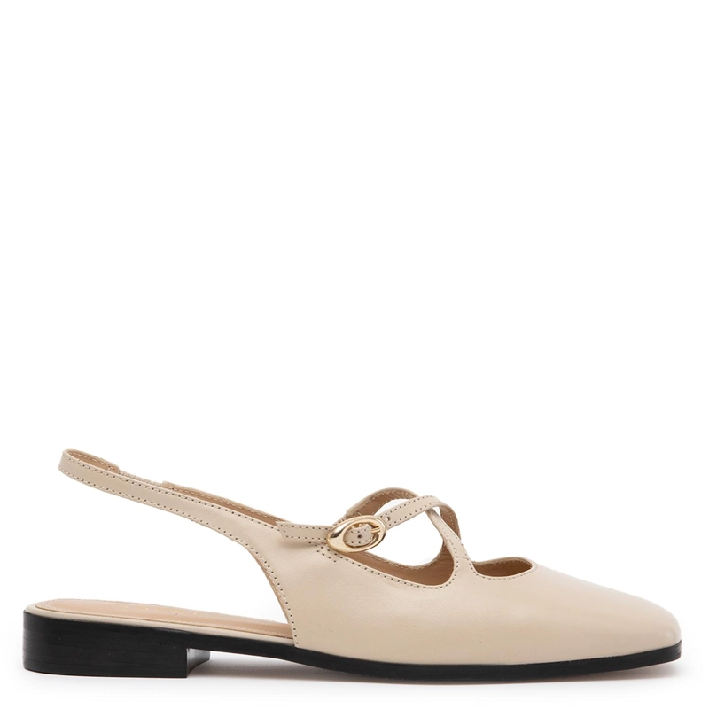ZAPATO DE CUERO MUJER GACEL OFF WHITE KIKA - 1