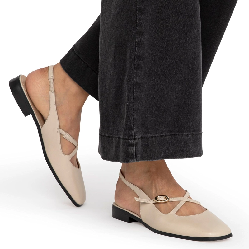 ZAPATO DE CUERO MUJER GACEL OFF WHITE KIKA - 2