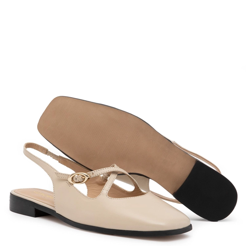 ZAPATO DE CUERO MUJER GACEL OFF WHITE KIKA - 4