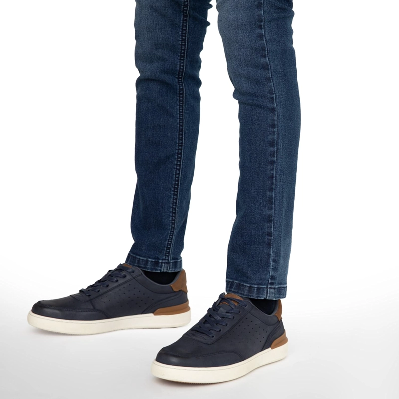 ZAPATILLA DE CUERO HOMBRE GUANTE MARINO NOTO 0036215 - 2