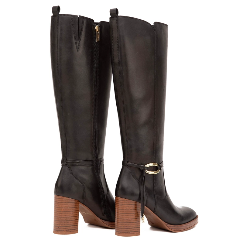 BOTA DE CUERO MUJER GACEL NEGRO JUANA - 5