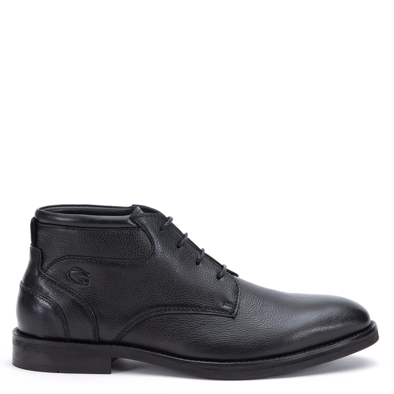 BOTIN DE CUERO HOMBRE GUANTE NEGRO BURDEOS - 1