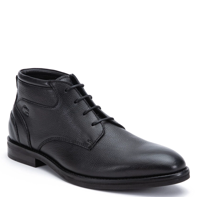 BOTIN DE CUERO HOMBRE GUANTE NEGRO BURDEOS - 3