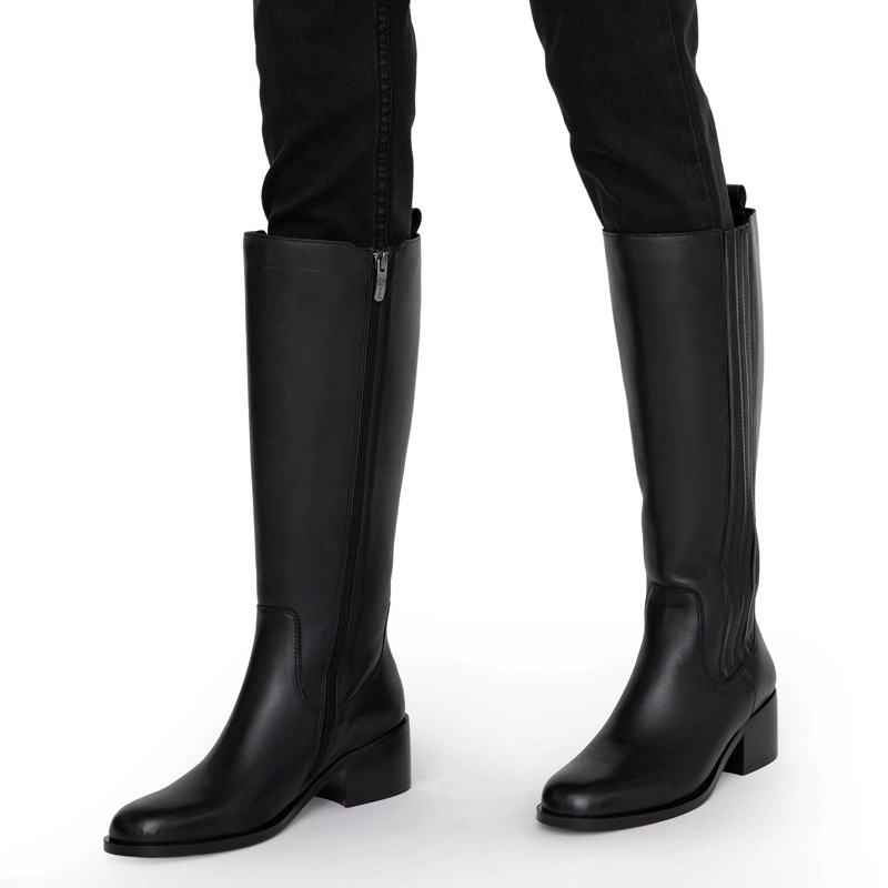 BOTA DE CUERO MUJER GACEL NEGRO GUILIAN 0660813 - 2