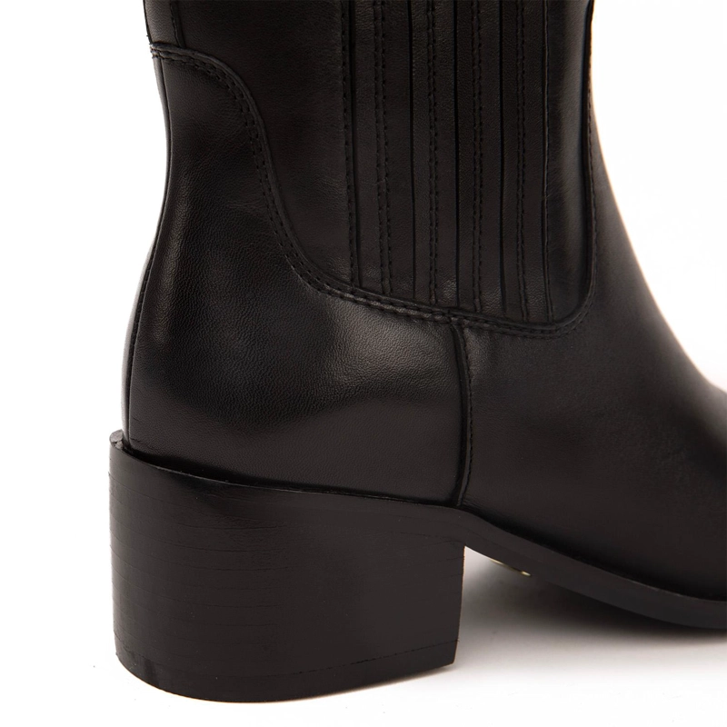 BOTA DE CUERO MUJER GACEL NEGRO GUILIAN 0660813 - 4