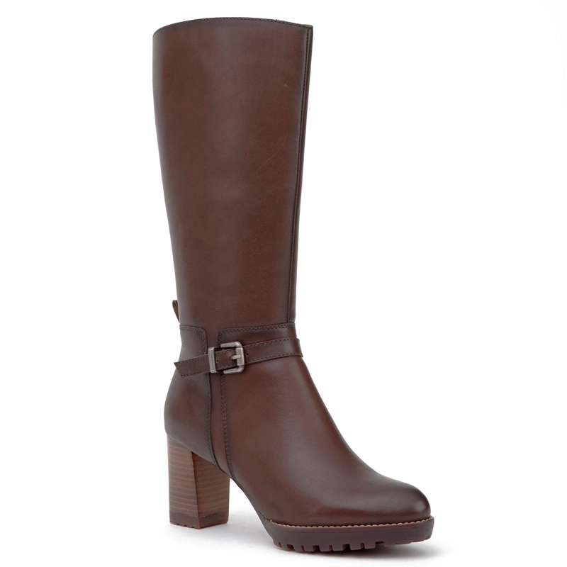 BOTA DE CUERO MUJER GACEL MARRON ROCIO - 3