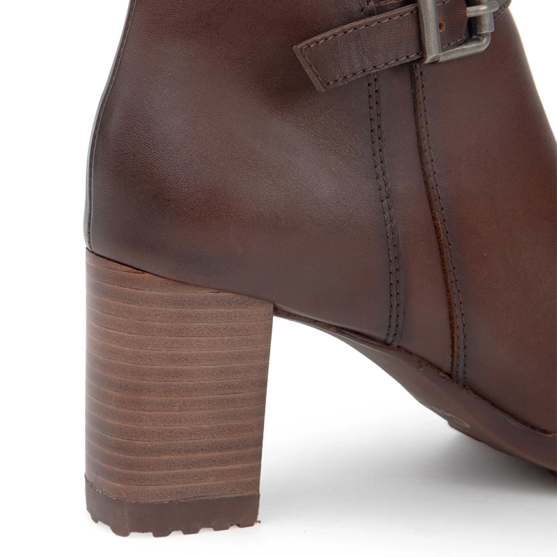BOTA DE CUERO MUJER GACEL MARRON ROCIO - 4