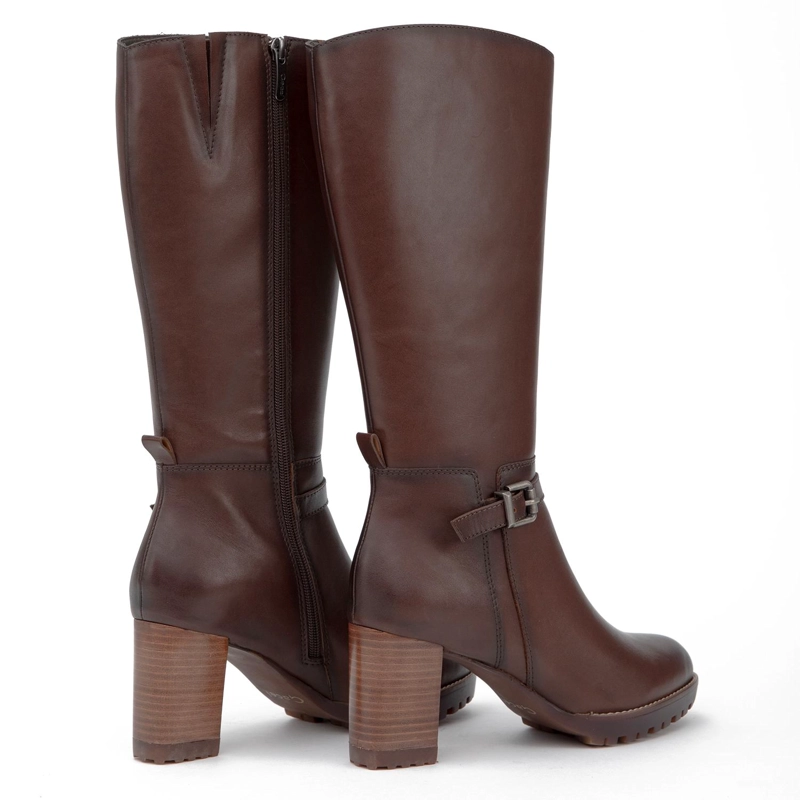 BOTA DE CUERO MUJER GACEL MARRON ROCIO 0660992 - 5