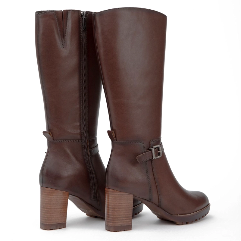 BOTA DE CUERO MUJER GACEL MARRON ROCIO - 5