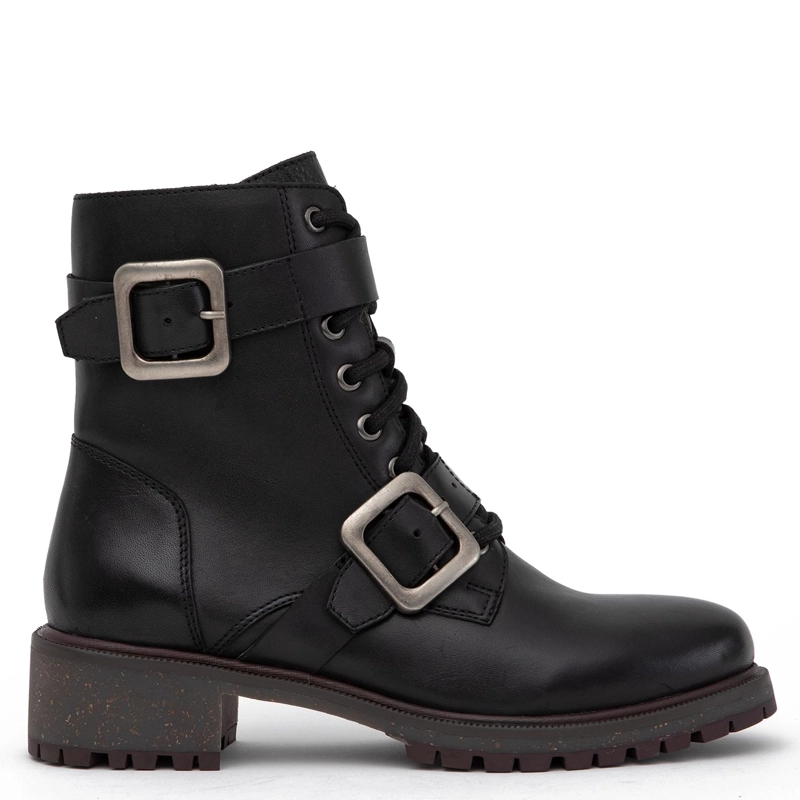 BOTIN DE CUERO MUJER GACEL NEGRO LARA - 1