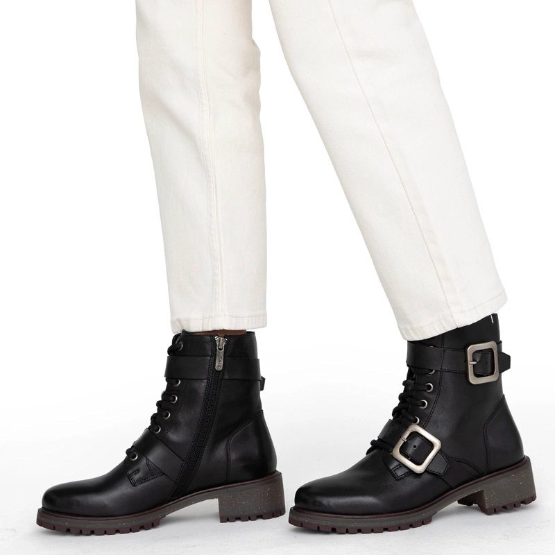 BOTIN DE CUERO MUJER GACEL NEGRO LARA - 2