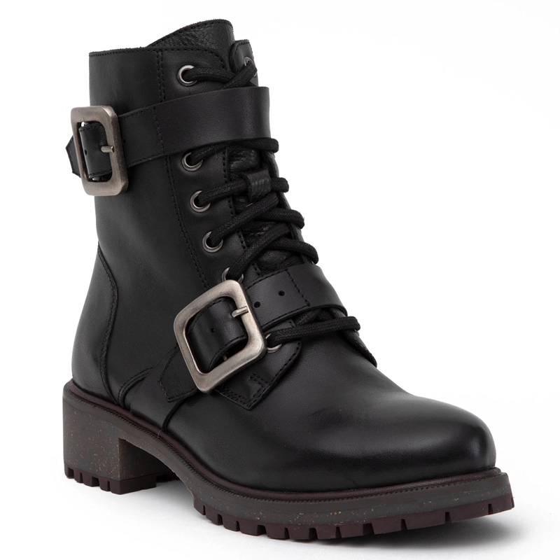 BOTIN DE CUERO MUJER GACEL NEGRO LARA - 3