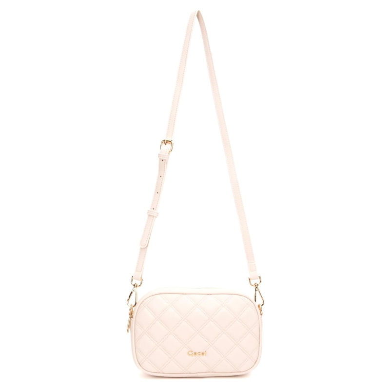 CARTERA MUJER GACEL OFF WHITE BANDOLERA GRANDE - 1