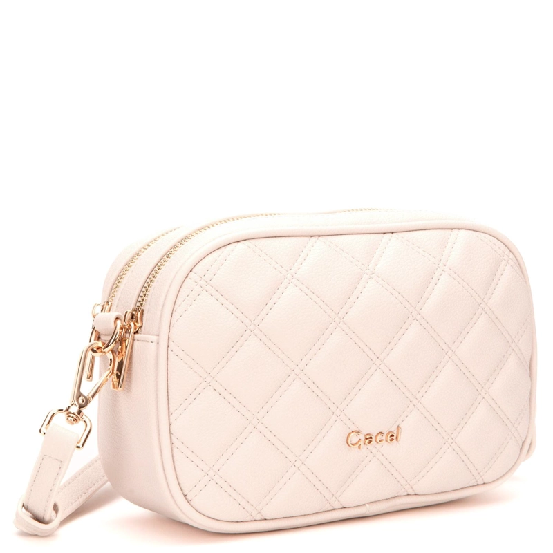 CARTERA MUJER GACEL OFF WHITE BANDOLERA GRANDE - 3