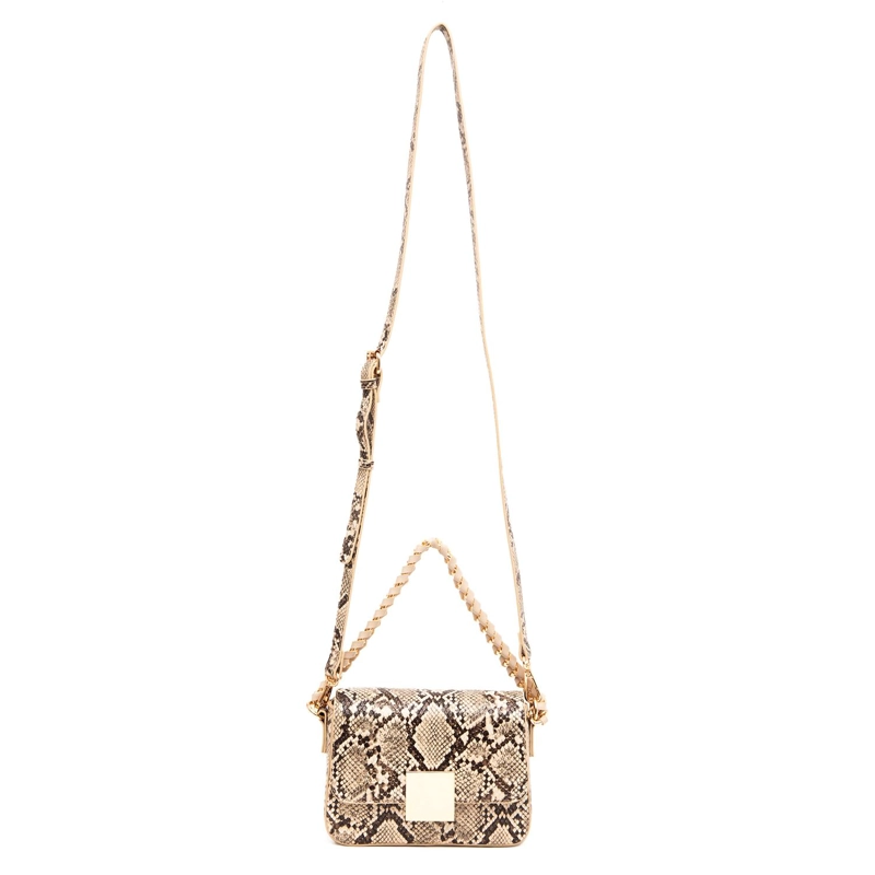 CARTERA MUJER GACEL OFF WHITE RETRO CON TAPA - 1