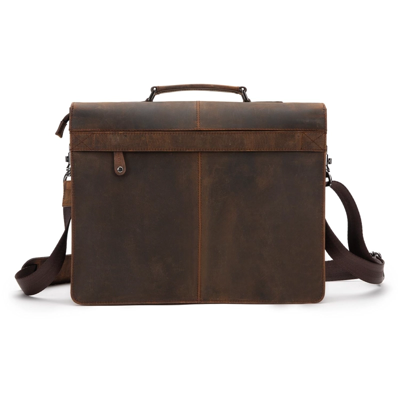 BOLSO DE CUERO HOMBRE GUANTE TOSTADO MALETIN NOTEBOOK - 2