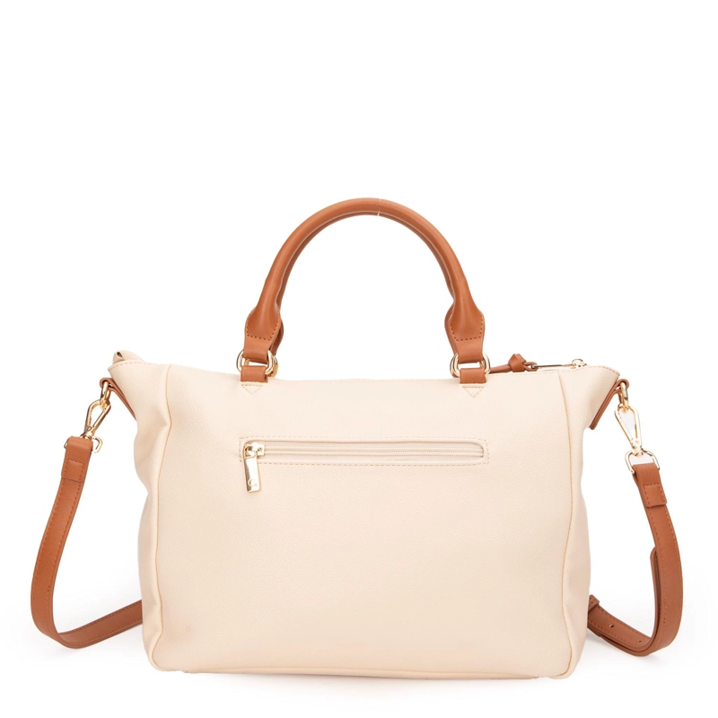 CARTERA MUJER GACEL OFF WHITE DOS ASAS MEDIANA - 3