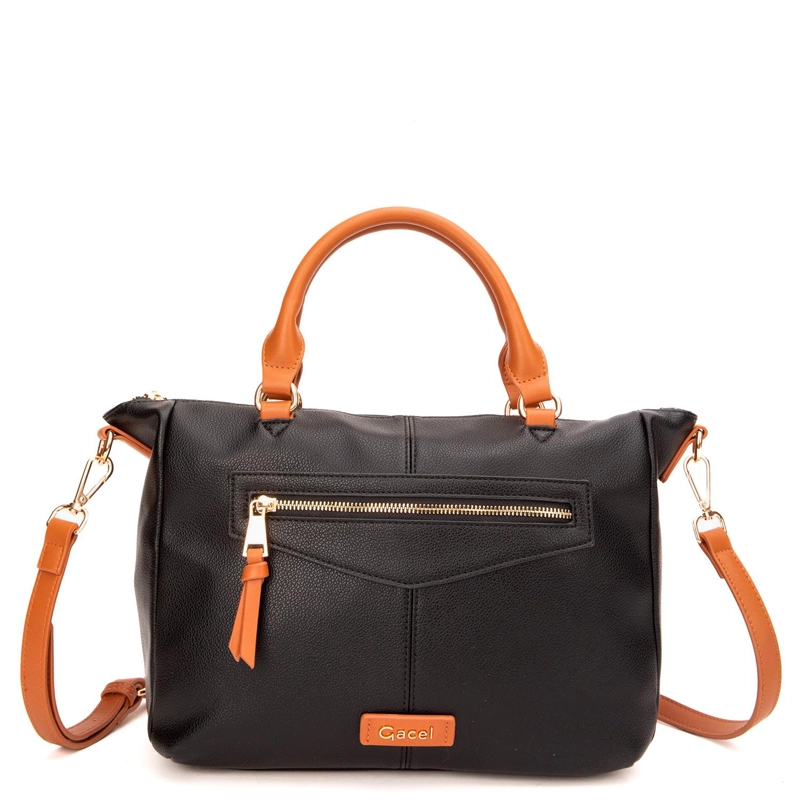 CARTERA MUJER GACEL NEGRO DOS ASAS MEDIANA - 2