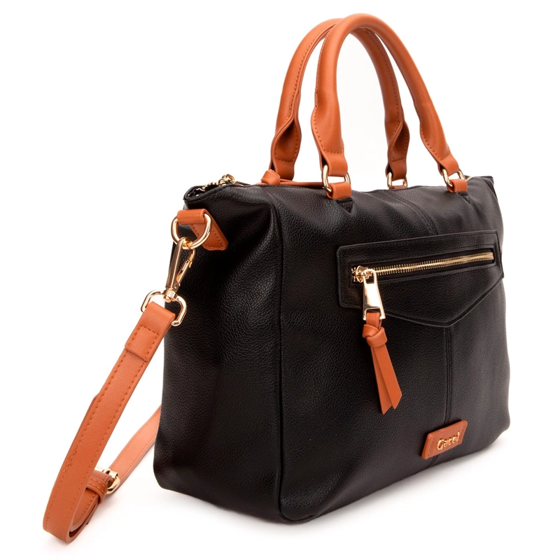 CARTERA MUJER GACEL NEGRO DOS ASAS MEDIANA - 4
