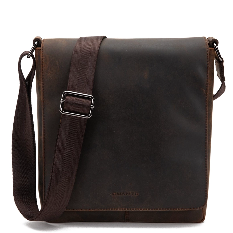 BOLSO DE CUERO HOMBRE GUANTE CHOCOLATE MORRAL - 1