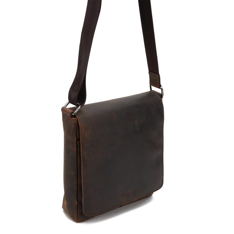 BOLSO DE CUERO HOMBRE GUANTE CHOCOLATE MORRAL - 3