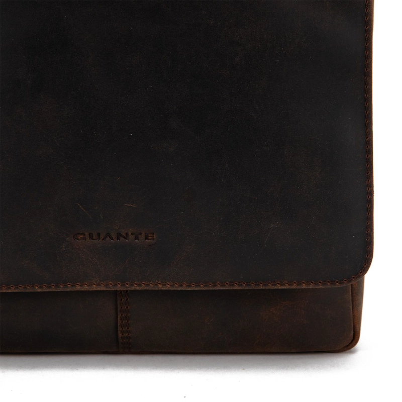 BOLSO DE CUERO HOMBRE GUANTE CHOCOLATE MORRAL - 4