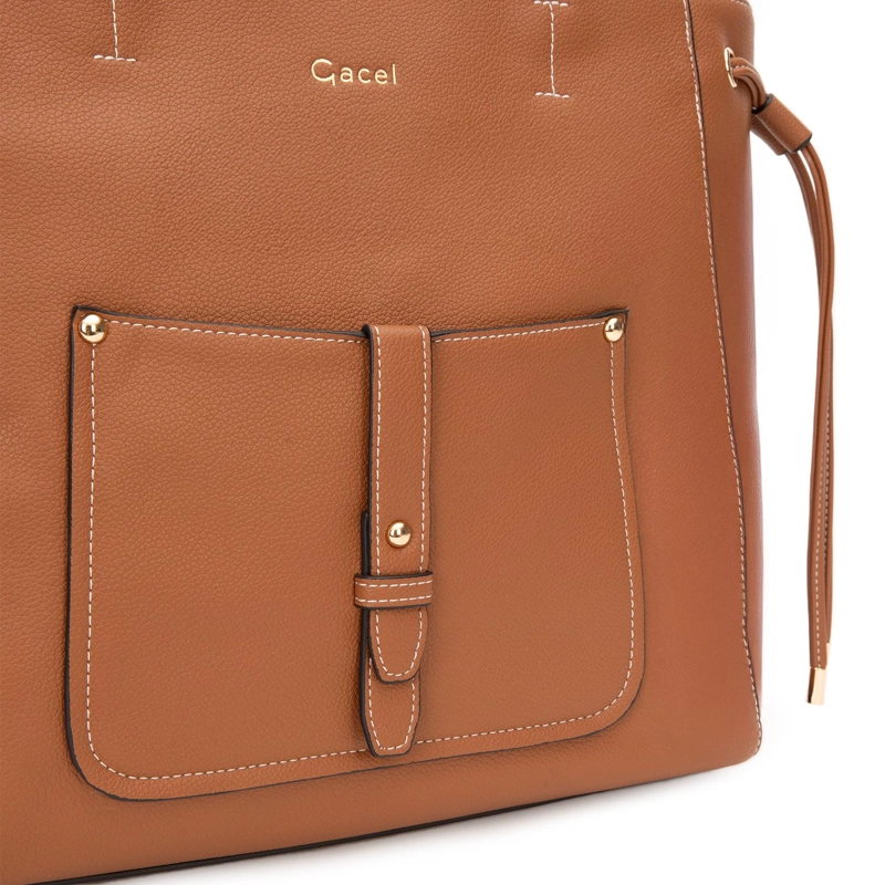 CARTERA MUJER GACEL TOSTADO SHOPPING - 4