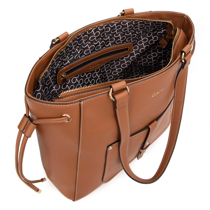 CARTERA MUJER GACEL TOSTADO SHOPPING - 5