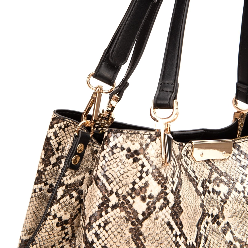 CARTERA MUJER GACEL OFF WHITE DOS ASAS GRANDE - 5