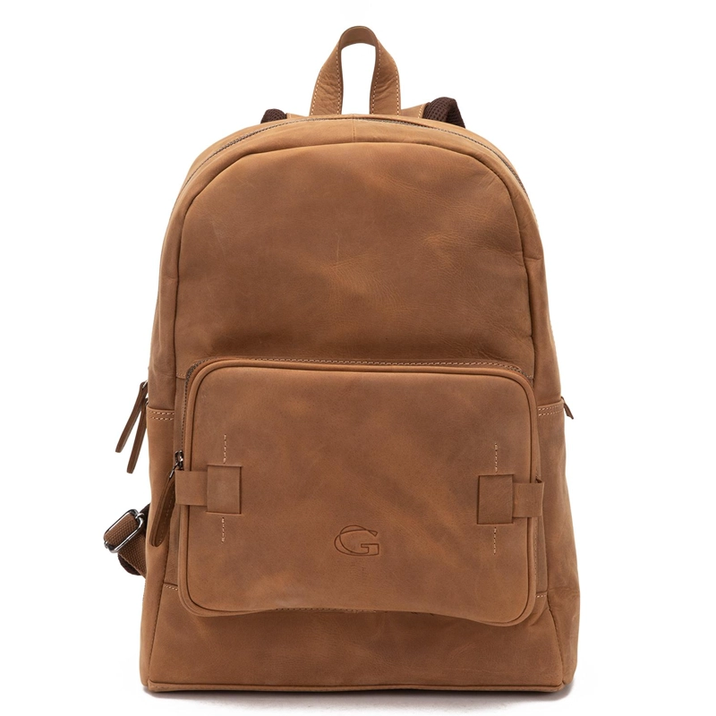 MOCHILA DE CUERO HOMBRE GUANTE TOSTADO VIAJE - 1