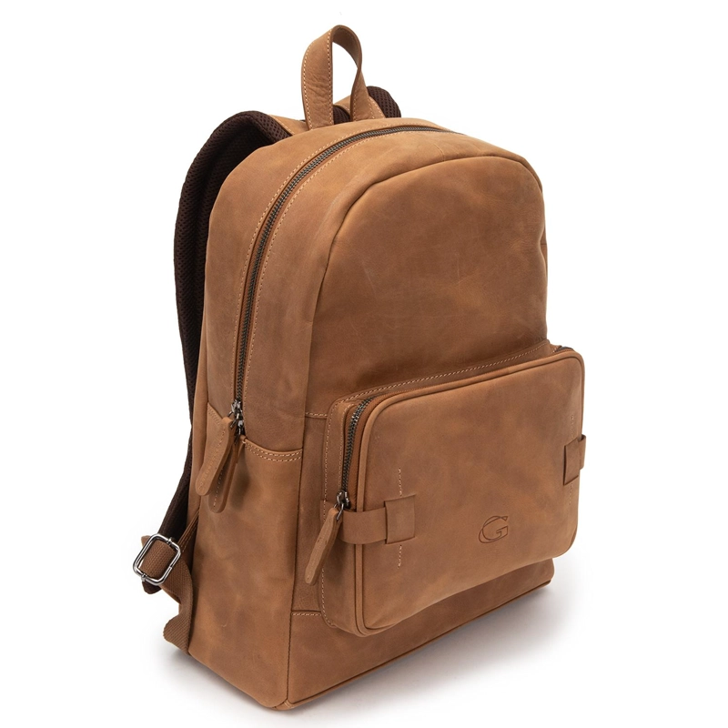 MOCHILA DE CUERO HOMBRE GUANTE TOSTADO VIAJE - 4