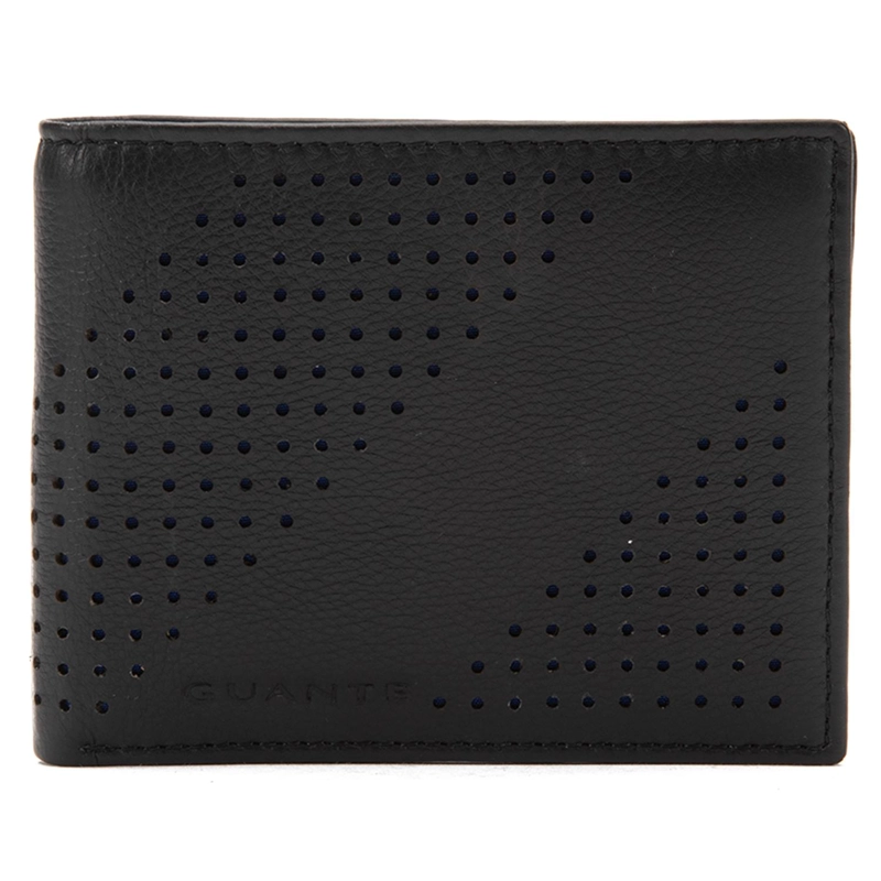 BILLETERA DE CUERO HOMBRE GUANTE NEGRO SIMPLE - 1