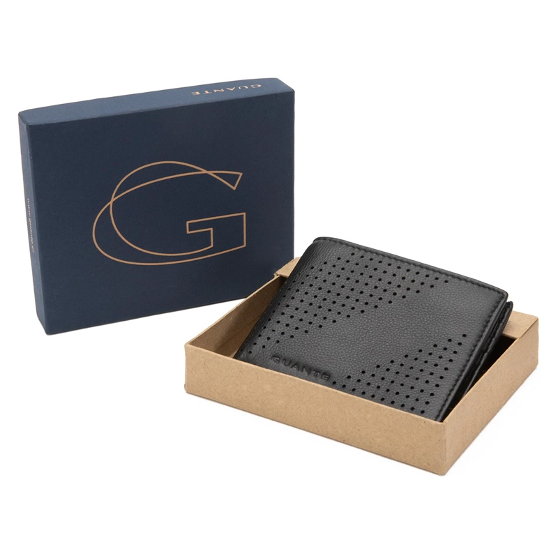 BILLETERA DE CUERO HOMBRE GUANTE NEGRO SIMPLE - 4