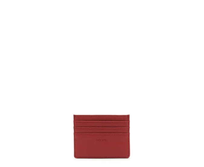 BILLETERA MUJER ANACAPRI ROJO TARJETERO - 1