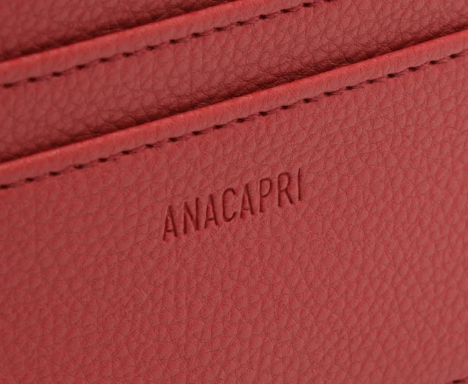BILLETERA MUJER ANACAPRI ROJO TARJETERO - 4