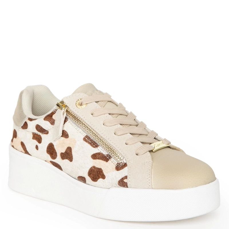 ZAPATILLA DE CUERO MUJER GACEL LEOPARDO LACY - 3