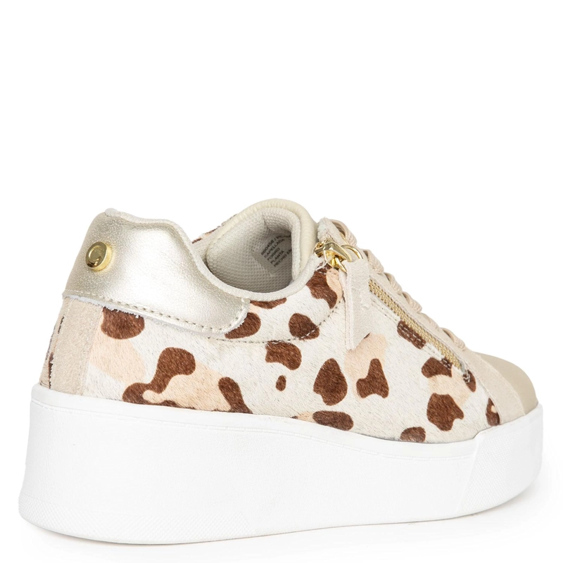 ZAPATILLA DE CUERO MUJER GACEL LEOPARDO LACY - 5