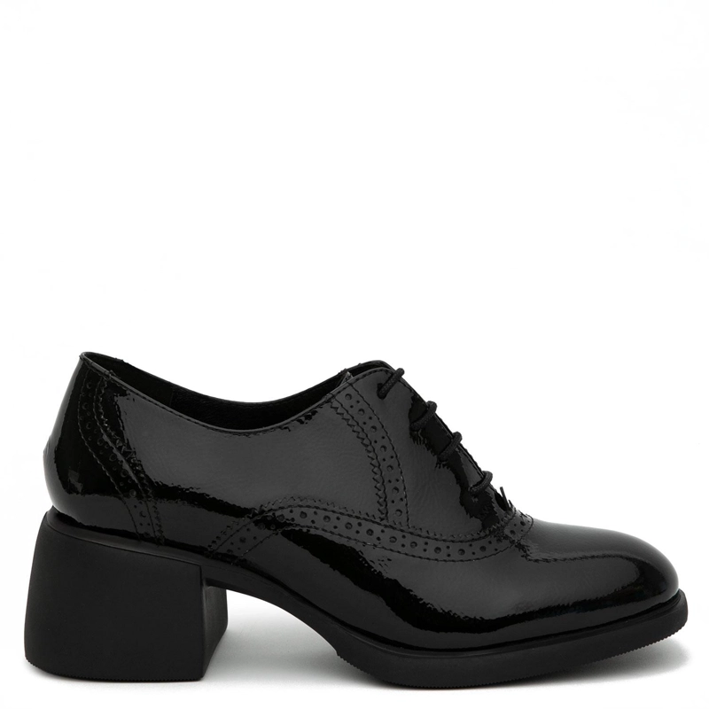 ZAPATO DE CUERO MUJER GACEL NEGRO WONDY - 1