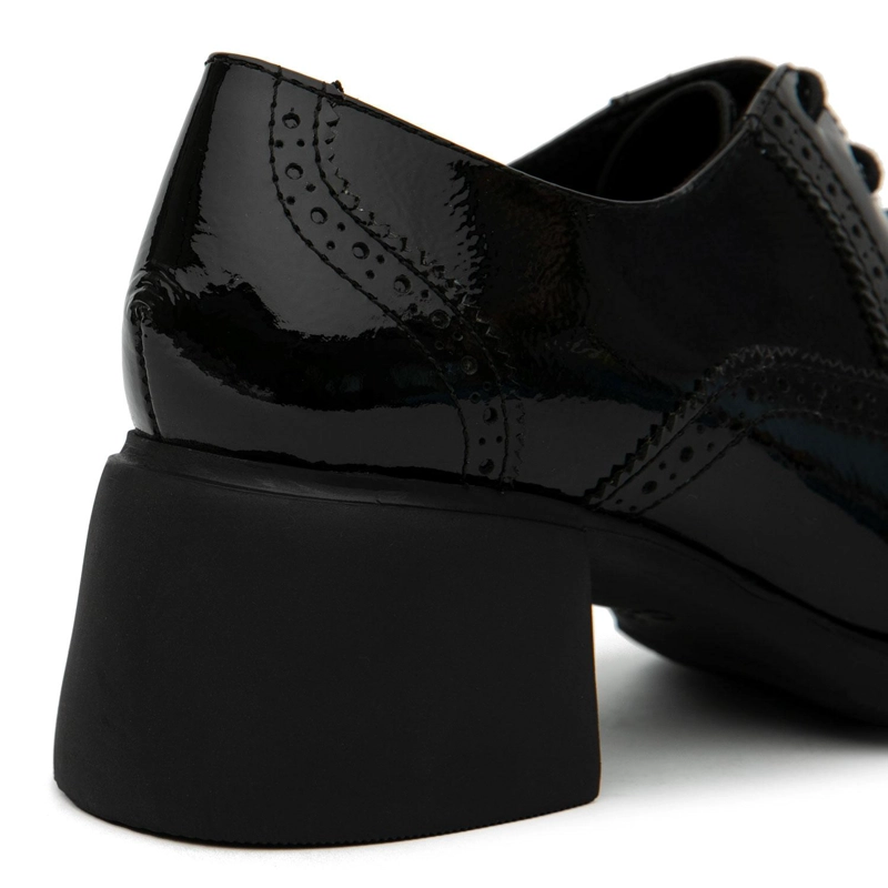 ZAPATO DE CUERO MUJER GACEL NEGRO WONDY - 4
