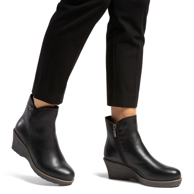 BOTIN DE CUERO MUJER GACEL NEGRO LEDA - 2