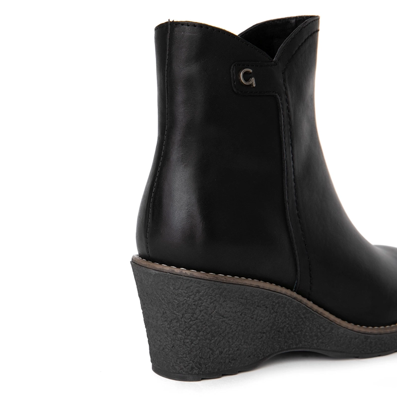 BOTIN DE CUERO MUJER GACEL NEGRO LEDA - 4