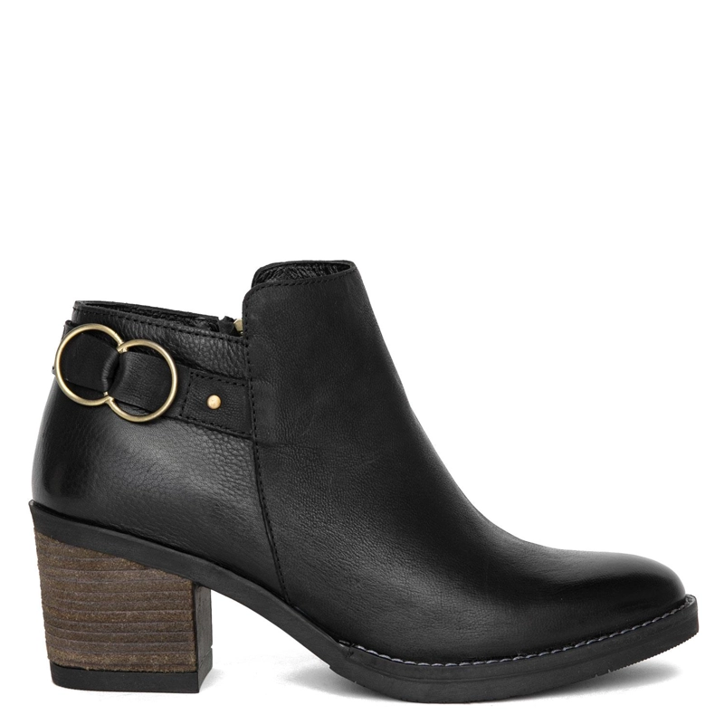 BOTIN DE CUERO MUJER GACEL NEGRO PIERA - 1