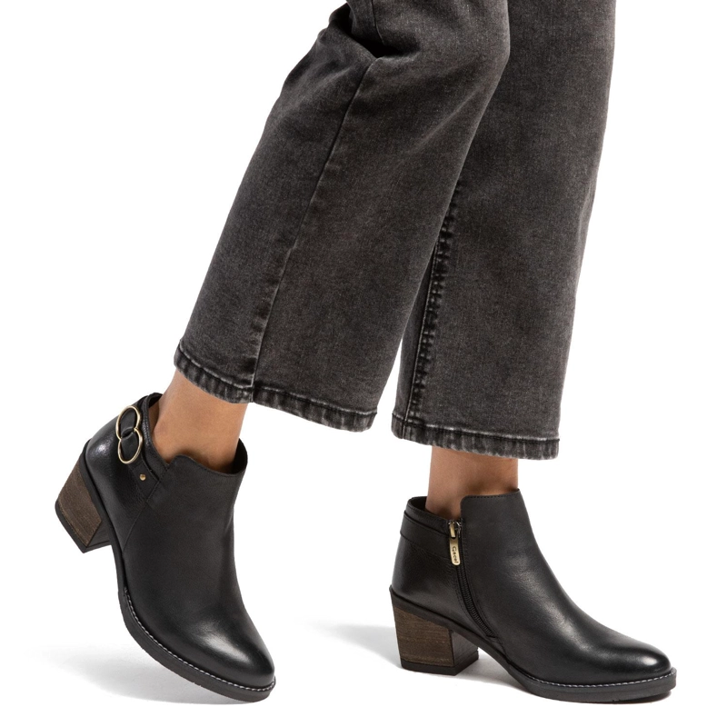 BOTIN DE CUERO MUJER GACEL NEGRO PIERA - 2