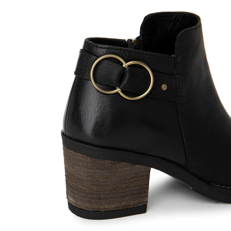 BOTIN DE CUERO MUJER GACEL NEGRO PIERA - 4