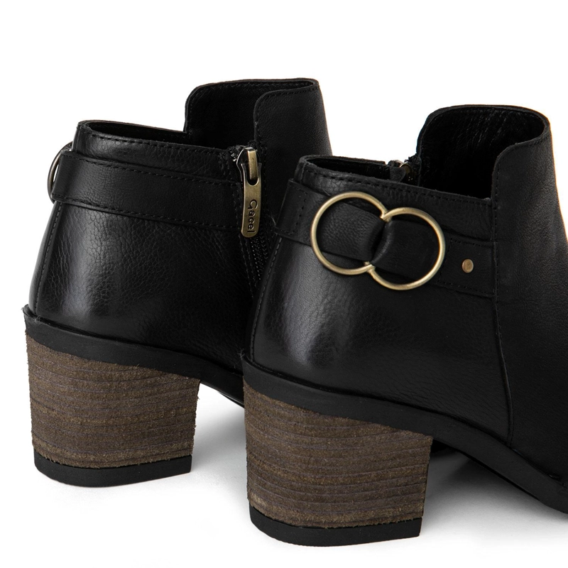 BOTIN DE CUERO MUJER GACEL NEGRO PIERA - 5