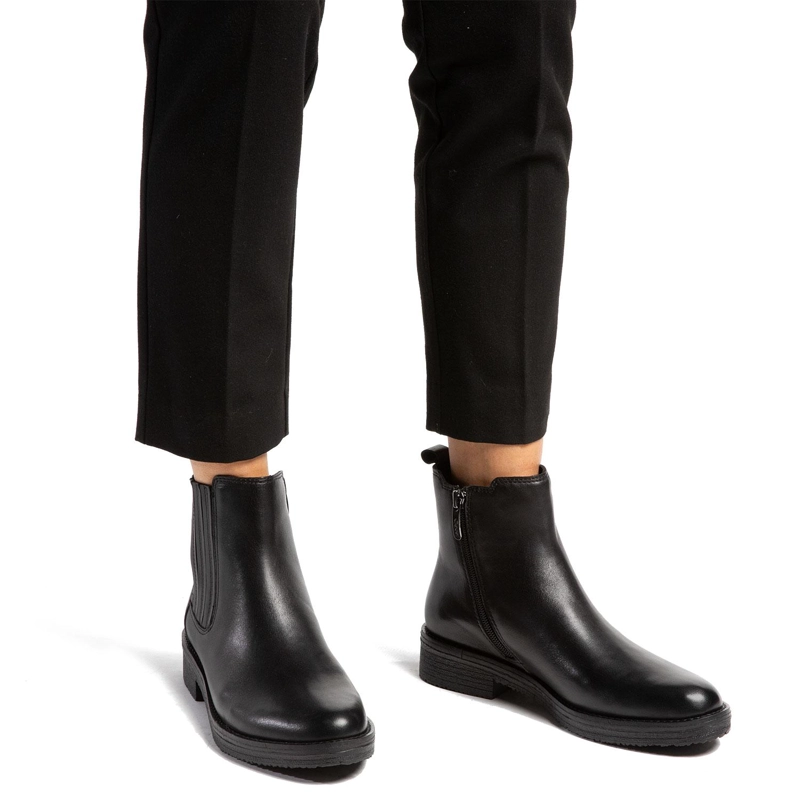 BOTIN DE CUERO MUJER GACEL NEGRO NORA 0660945 - 2